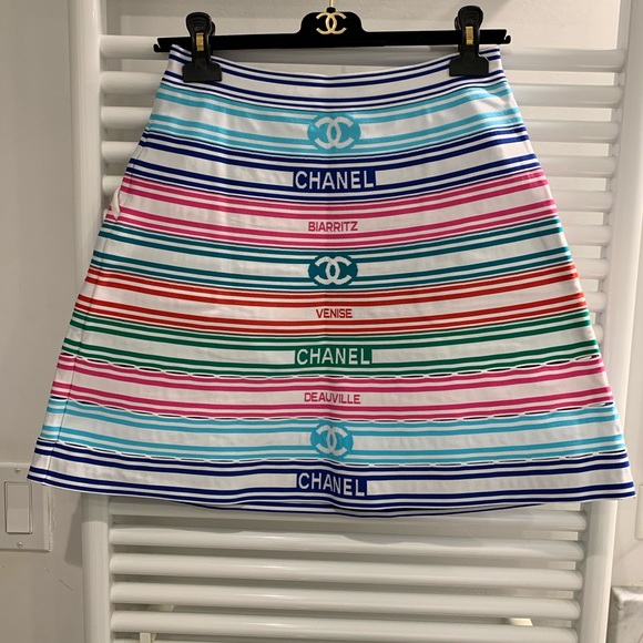 CHANEL Dresses & Skirts - 💢Sold💢NWT Chanel 2019 19 Spring Logo skirt sz 38